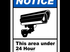 Area Under 24 Hour Surveillance Label